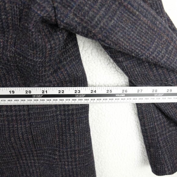 Vintage Blazer Mens 48R Black Gray Gardiner Of Selkirk Two Button Vented 80s 90s - Picture 10 of 16